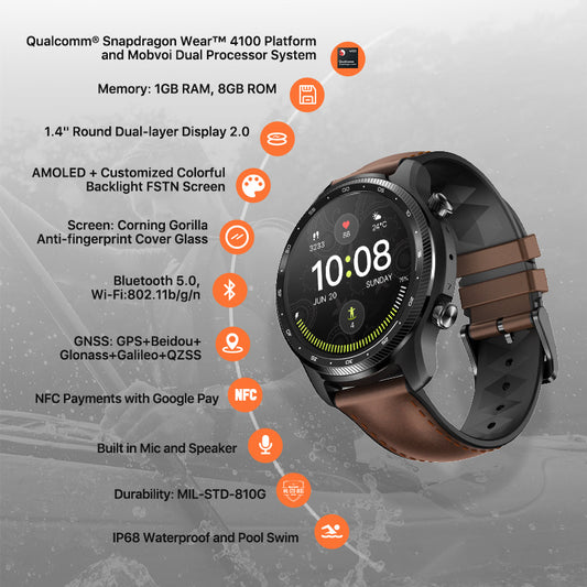 Reloj Inteligente Ticwatch Pro X - Llamadas Independientes, Deportivo y Resistente al Agua - Image 2
