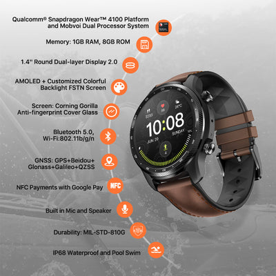 Reloj Inteligente Ticwatch Pro X - Llamadas Independientes, Deportivo y Resistente al Agua - Image 2