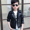 Chaqueta de Cuero PU con Solapa para Niños - Estilo Fashion