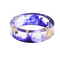 Anel de resina de flor seca novo Sen Xiao Pequeno feito à mão flor folha de ouro cor anel de resina roxo EUA10