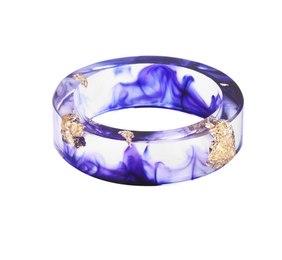 Anillo de Resina con Flores Secas y Laminado Dorado - Joya Artesanal Única - Image 7