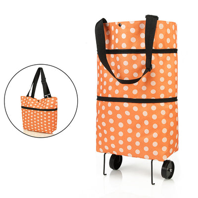 Carrito de Compras Plegable con Ruedas y Bolsas Reutilizables - Image 11