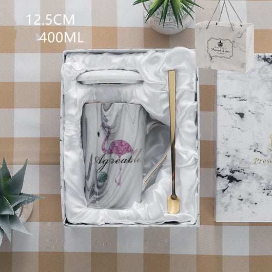 Taza Térmica de Cerámica con Tapa y Cuchara - Image 4