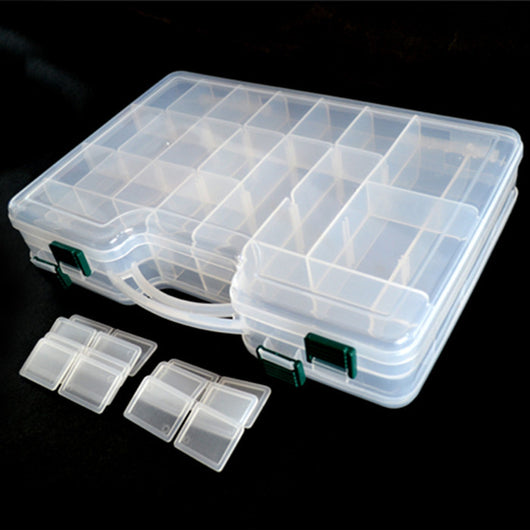 Caja de Pesca Doble Compartimento con Gran Capacidad