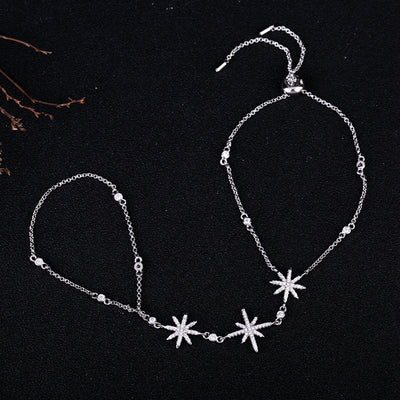 Anillo Estrella M con Cadena Delicada - Image 5