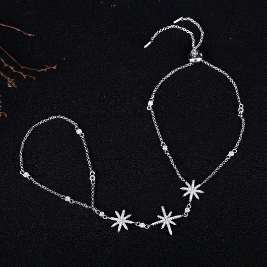 Anillo Estrella M con Cadena Delicada - Image 5