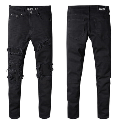 Jeans Negros de Hombre con Parches - Diseño Minimalista - Image 4