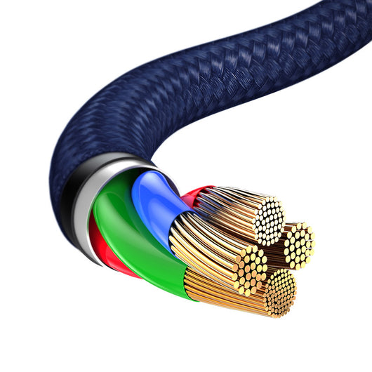 Cable 3 en 1 Rapid Series - iPhone, Android y USB-C Azul Oscuro - Image 9