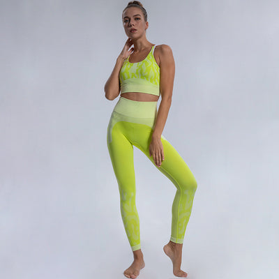 Pantalones Otoño Tejidos con Sostén sin Costuras y Tirantes Jacquard - Image 3