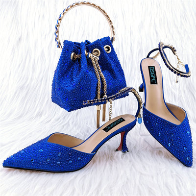 Juego de Bolsas para Zapatos con Sandalia Punta Abierta y Asa de Diamante - Image 3