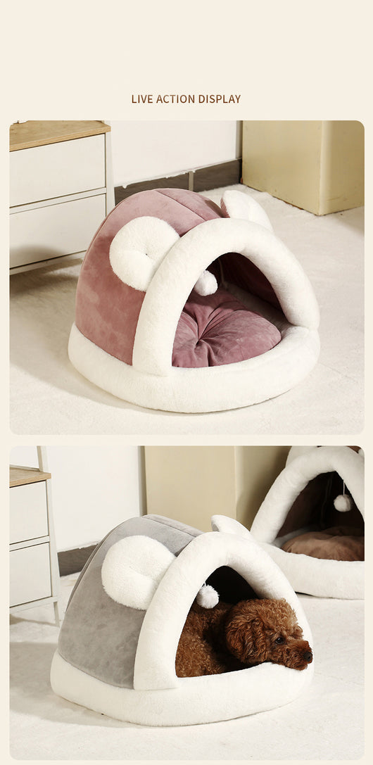 Cama Cueva Térmica para Gatos y Perros Pequeños - Refugio Acogedor - Image 17