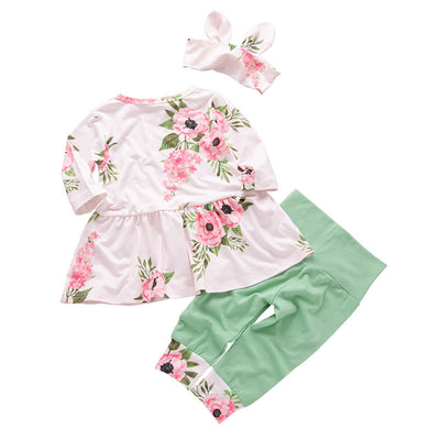 Conjunto de Tres Piezas Otoñal para Niña con Estampado de Letras - Image 6