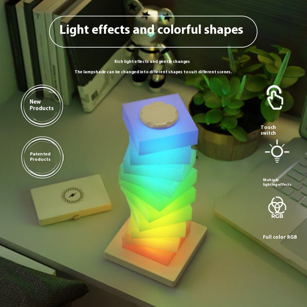 Lámpara Cargadora Inalámbrica con Atmósfera Colorida para Celular