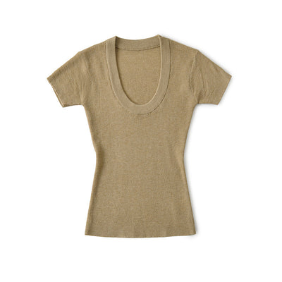 Blusa Ajustada de Lana Estilo Europeo - Cuello Redondo Liso y Elástico - Image 38