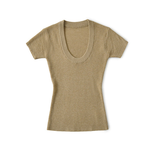 Blusa Ajustada de Lana Estilo Europeo - Cuello Redondo Liso y Elástico - Image 38
