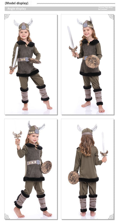 Disfraz de Guerrero Vikingo Pirata Devil Bull - Traje de Rendimiento - Image 7