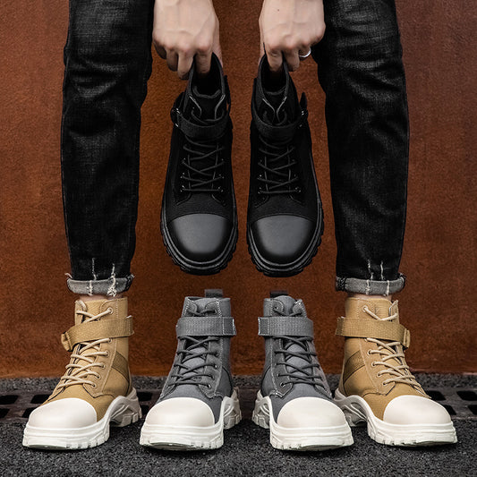 Botas Martin para hombre estilo retro casual caña alta