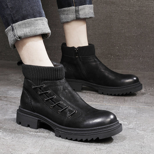 Botas Altas de Trabajo Estilo Británico para Hombre - Image 3