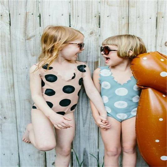 Traje de Baño Infantil de Una Pieza con Lunares - Image 2