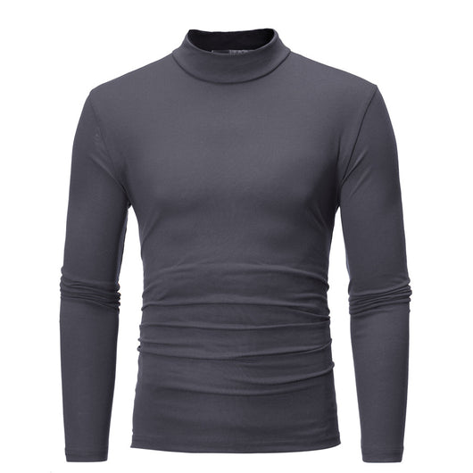 Camiseta Manga Larga Cuello Alto Slim Fit Hombre - Básico Texturizado - Image 5