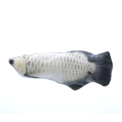Three plush simulation fish cat toys with realistic blue and black scale patterns and black fins. - Image 6