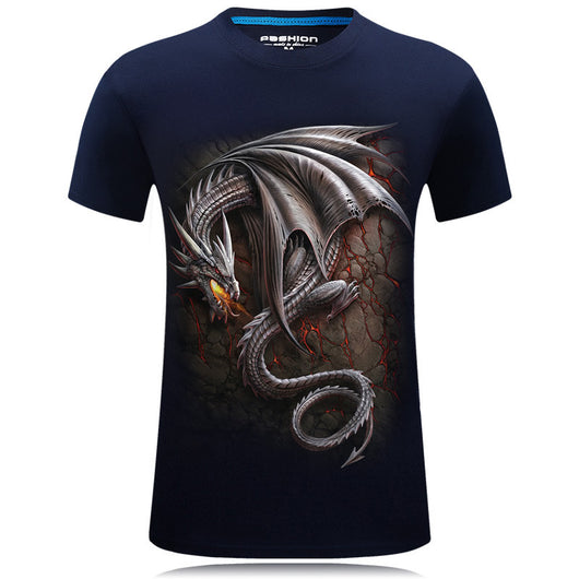 Playera Oversized Dragón Asiático - Cuello Redondo Manga Corta Talla Grande - Image 5