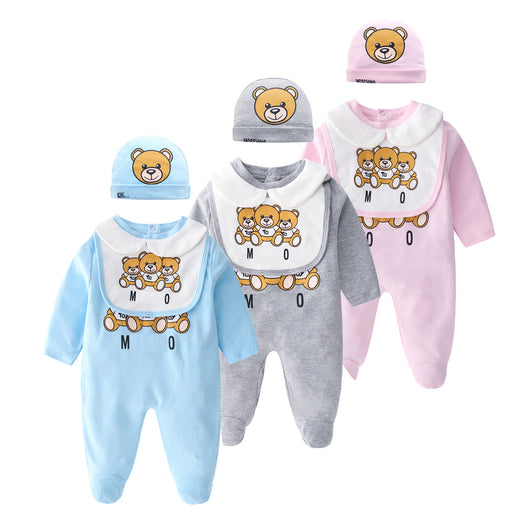 Pijama Mameluco Bebé Estampado Osito Manga Larga para Gatear - Image 9