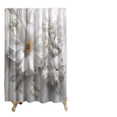 Cortina de Baño Impermeable con Diseño Floral Elegante - Image 15
