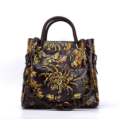 Bolsa Mensajera de Cuero Genuino con Relieve 3D para Mujer - Image 14