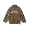 Jersey de Algodón Polar con Estampado Leopardo y Letras Bordadas