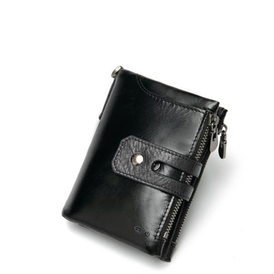 Billetera Retro de Cuero con Protección Anti-pérdida para Múltiples Tarjetas - Image 9