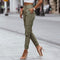 Pantalones de Trabajo Casual Verde Militar para Mujer