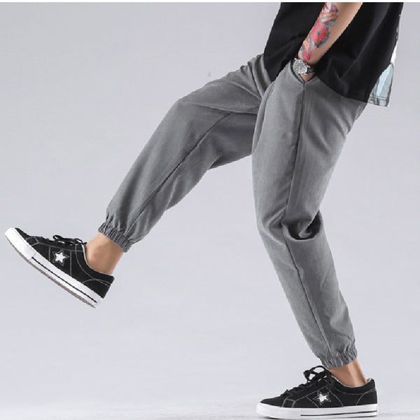 Pantalones Casuales Hombre Corte Suelto Tendencia Harlan Color Sólido