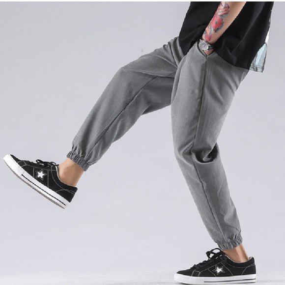 Pantalones Casuales Hombre Corte Suelto Tendencia Harlan Color Sólido