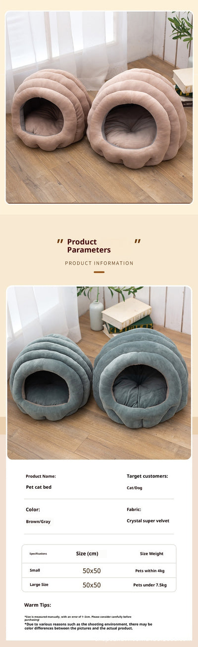 Cama Nido para Gatos Cerrada de Cuatro Estaciones - Image 8