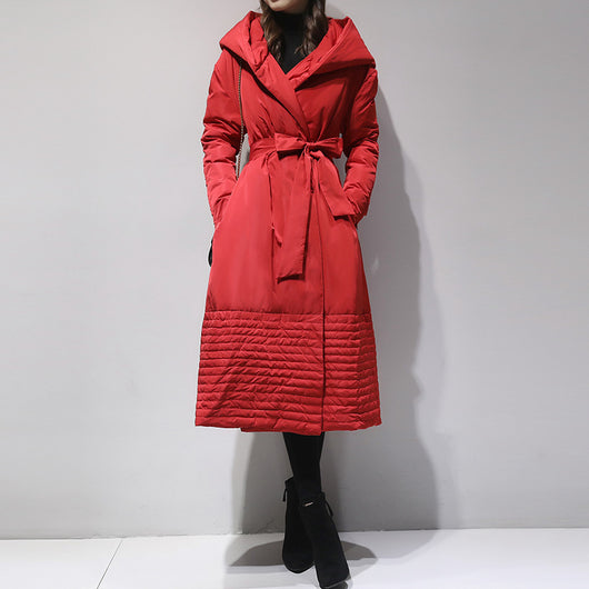 Chaqueta Acolchada con Capucha hasta la Cintura