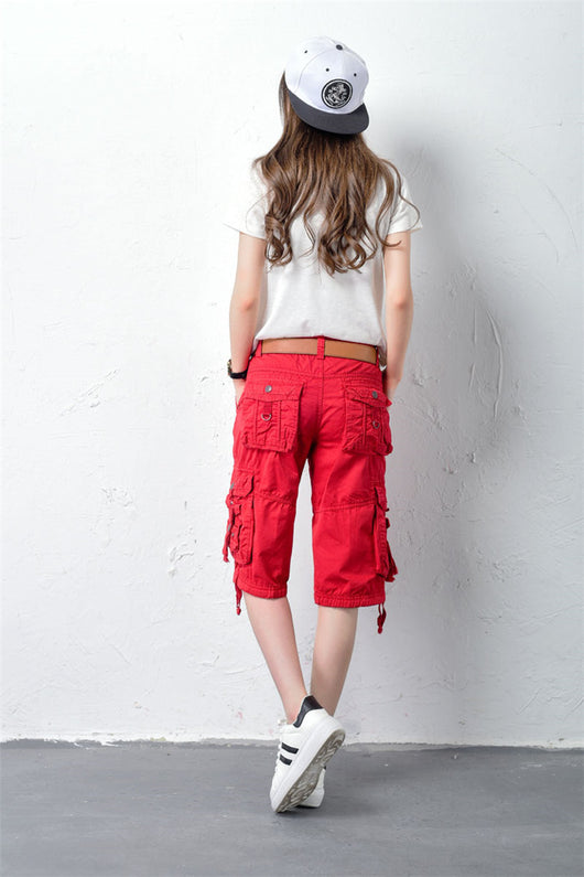 Pantalones Casuales Sueltos Capri Multicolor Talla Grande - Image 37