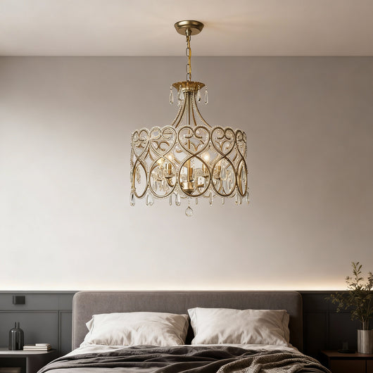 Lámpara de Araña de Cristal Envejecido - Lujo Francés para Sala de Estar - Image 3