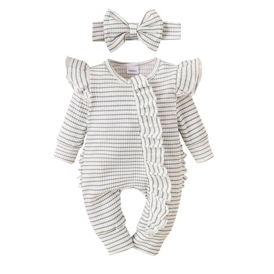 Traje Infantil a Rayas con Volantes y Manga Larga - Image 24