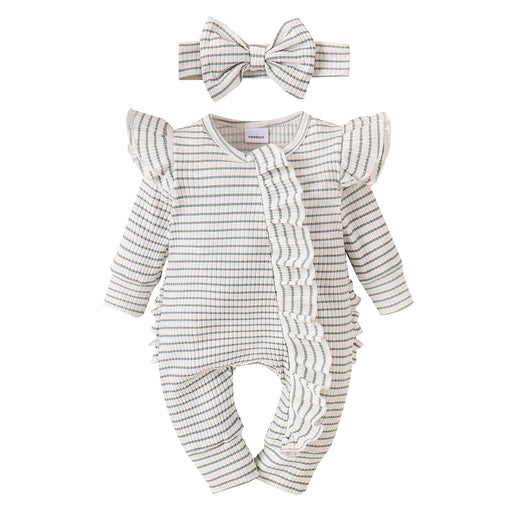 Traje Infantil a Rayas con Volantes y Manga Larga - Image 24