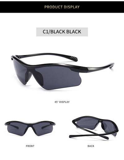 Blue frame sunglasses with blue mirrored lenses, ideal for outdoor sports and fashion wear. - Image 12