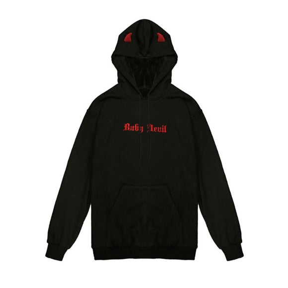 Sudadera con Capucha Diablo 3D - Fleece Acolchado Estilo Demonio