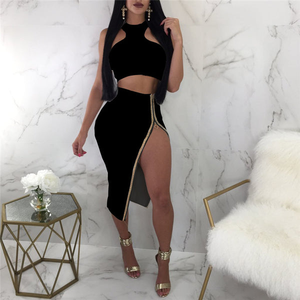 Traje sin mangas con aberturas laterales para mujer - Image 18
