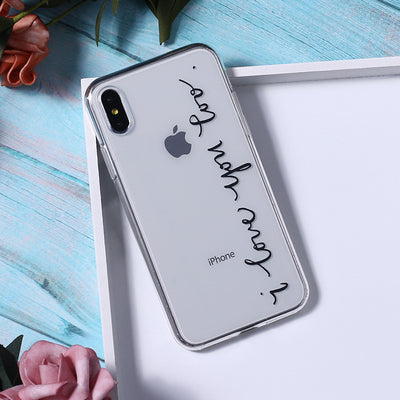 Funda Transparente con Diseño de Letras para Celular - Image 16