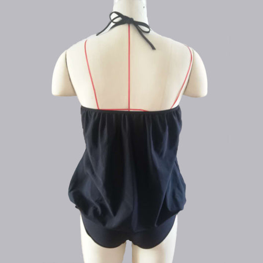 Traje de Baño Hombre Cuello Alto Pecho Negro - Image 3