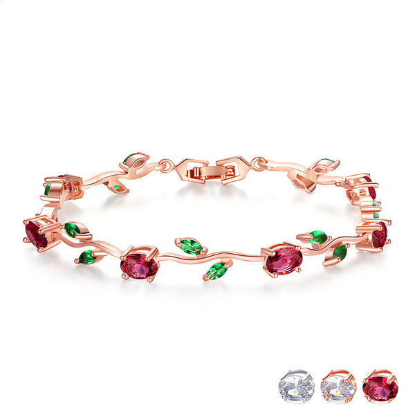 Pulsera de Cristal Chapada para Mujer