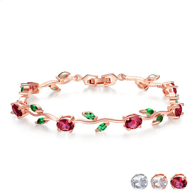 Pulsera de Cristal Chapada para Mujer