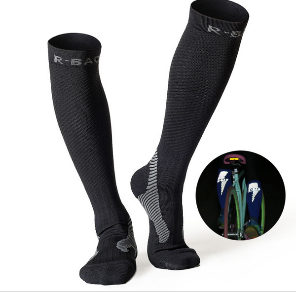 Calcetines Compresivos Largos para Correr Nocturno - Tubo Profesional