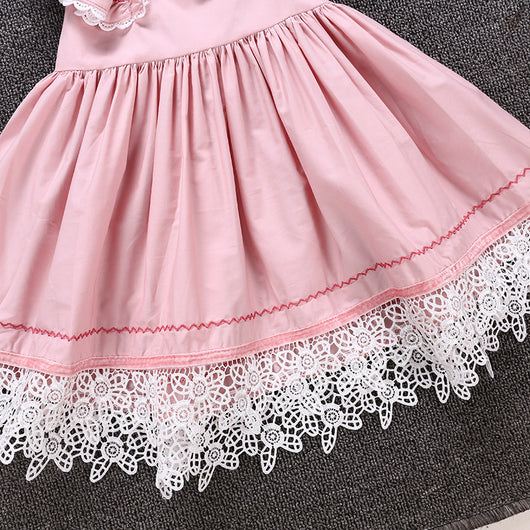 Vestido Infantil Corto de Encaje Ajustado y Elegante - Image 8