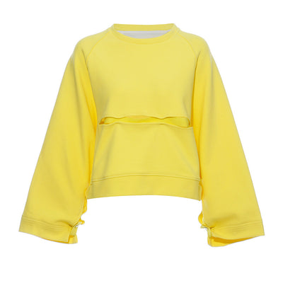 Suéter Holgado de Cuello Redondo con Diseño Asimétrico - Image 9